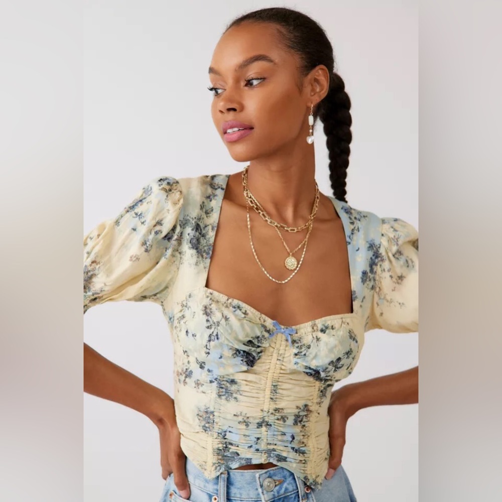 UO Kyra Ruched Blouse